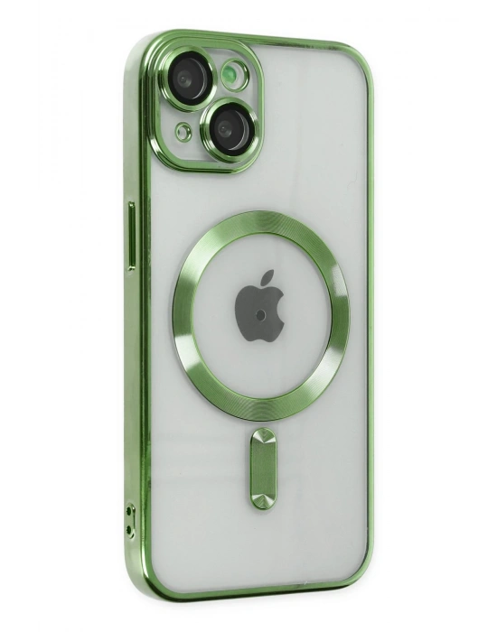 Newface iPhone 14 Kılıf Kross Magneticsafe Kapak - Koyu Yeşil