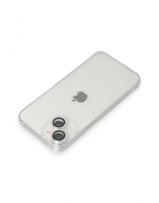 Newface iPhone 14 Kılıf Luko Lens Silikon - Gümüş