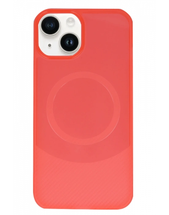 Newface iPhone 14 Kılıf Maya Karbon Kapak - Kırmızı