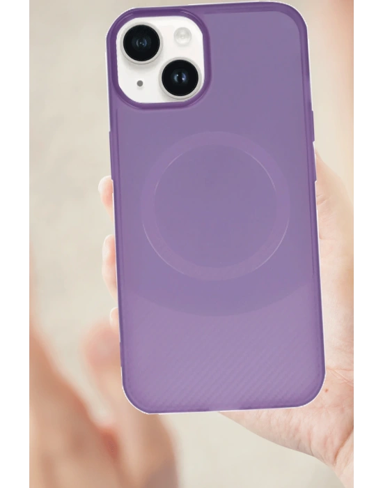 Newface iPhone 14 Kılıf Maya Karbon Kapak - Kırmızı