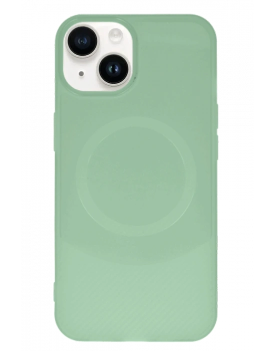 Newface iPhone 14 Kılıf Maya Karbon Kapak - Su Yeşili