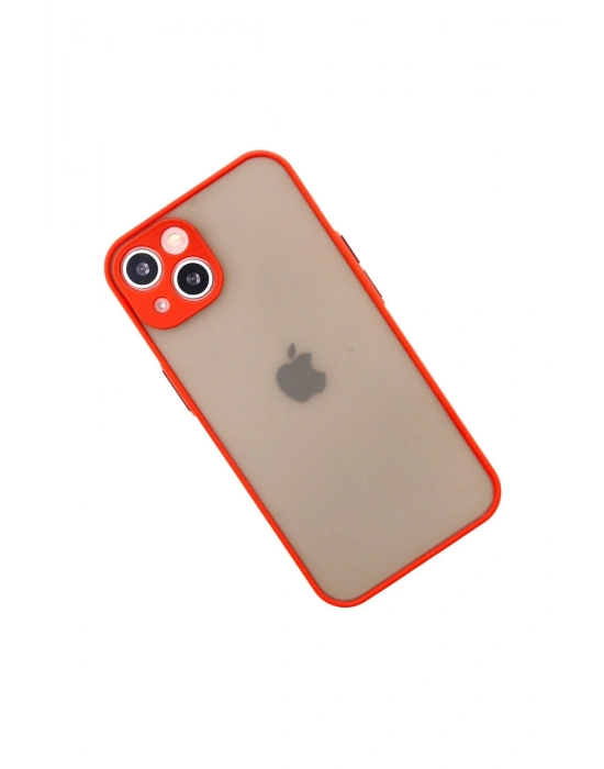 Newface iPhone 14 Kılıf Montreal Silikon Kapak - Kırmızı