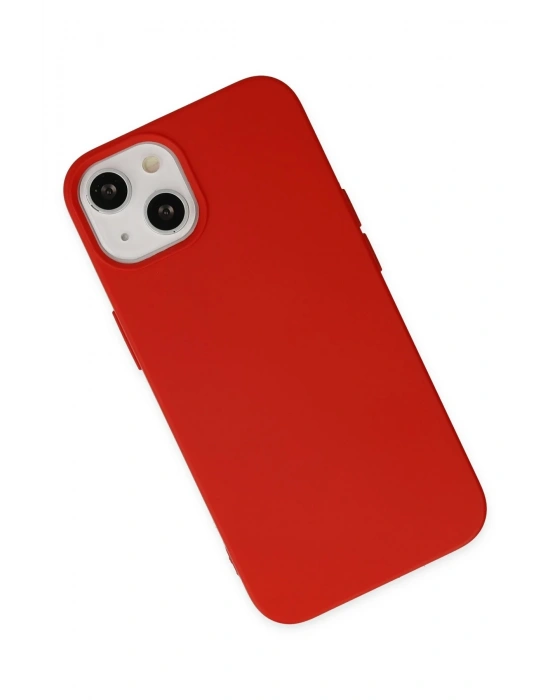 Newface iPhone 14 Kılıf Nano içi Kadife Silikon - Kırmızı