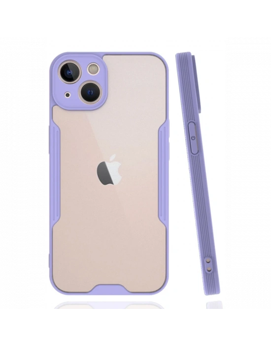 Newface iPhone 14 Kılıf Platin Silikon - Lila