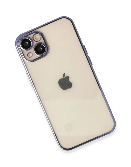 Newface iPhone 14 Kılıf Razer Lensli Silikon - Mor