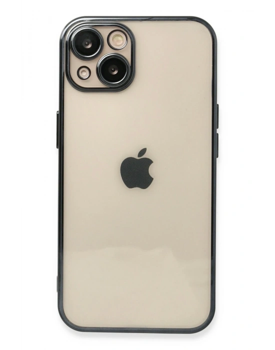 Newface iPhone 14 Kılıf Razer Lensli Silikon - Siyah