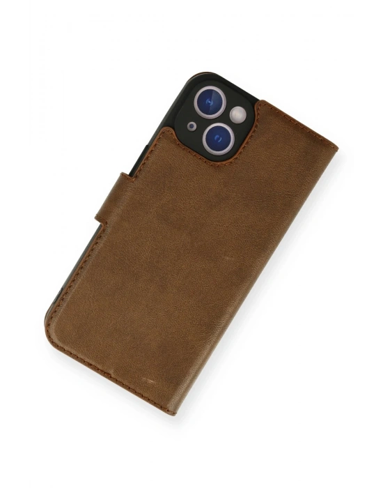 Newface iPhone 14 Kılıf Trend S Plus Kapaklı Kılıf - Taba