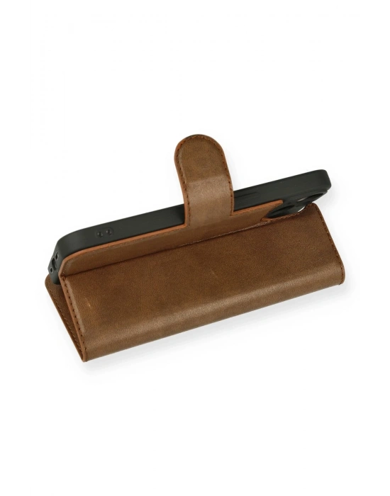 Newface iPhone 14 Kılıf Trend S Plus Kapaklı Kılıf - Taba