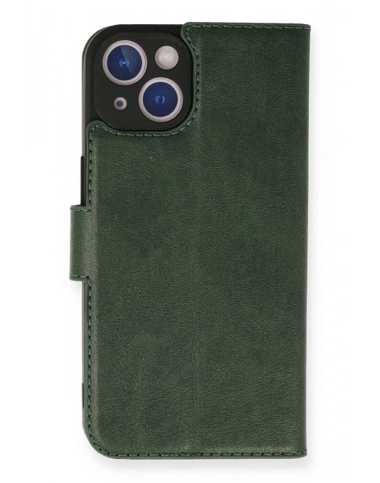 Newface iPhone 14 Kılıf Trend S Plus Kapaklı Kılıf - Yeşil