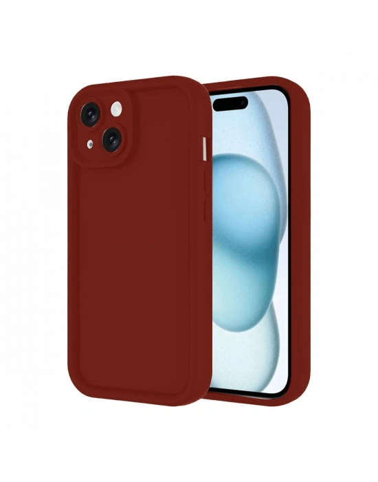 Newface iPhone 14 Kılıf Viera Silikon - Bordo