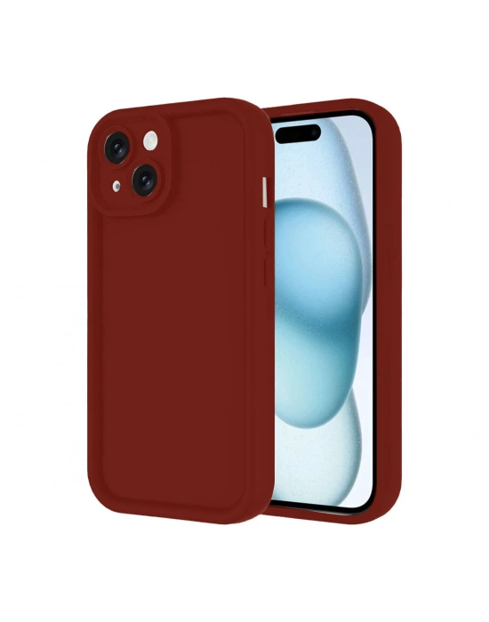 Newface iPhone 14 Kılıf Viera Silikon - Bordo