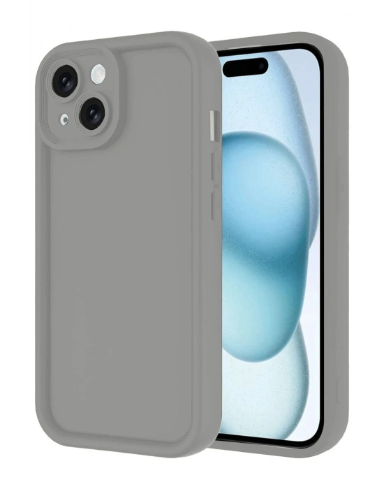 Newface iPhone 14 Kılıf Viera Silikon - Gri