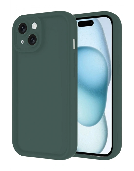 Newface iPhone 14 Kılıf Viera Silikon - Koyu Yeşil