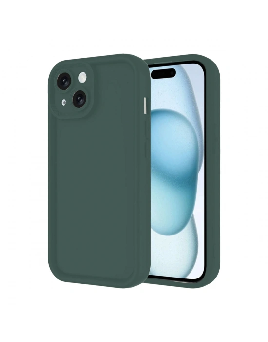 Newface iPhone 14 Kılıf Viera Silikon - Koyu Yeşil