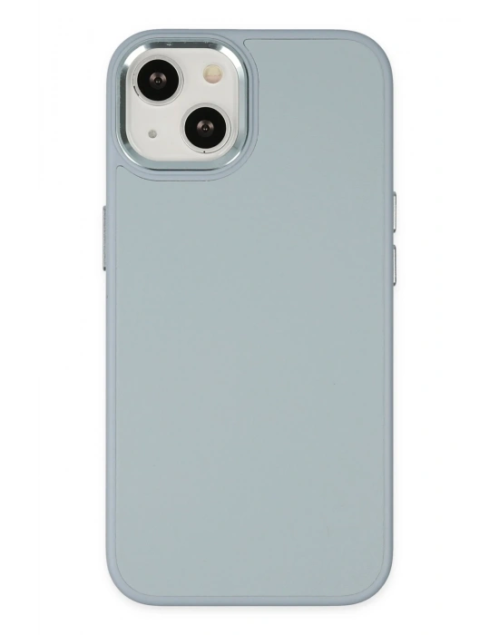 Newface iPhone 14 Plus Kılıf Asya Deri Silikon - Sierra Blue