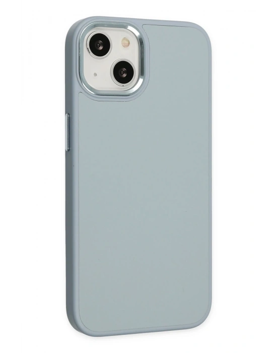 Newface iPhone 14 Plus Kılıf Asya Deri Silikon - Sierra Blue