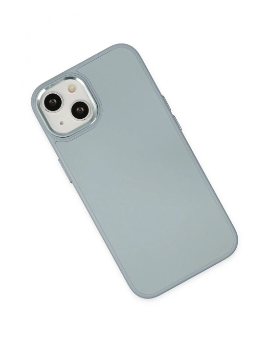 Newface iPhone 14 Plus Kılıf Asya Deri Silikon - Sierra Blue