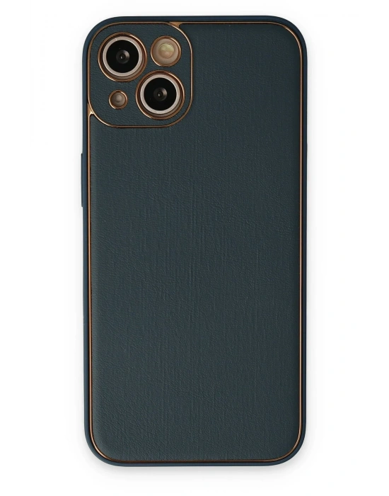 Newface iPhone 14 Plus Kılıf Coco Deri Silikon Kapak - Yeşil