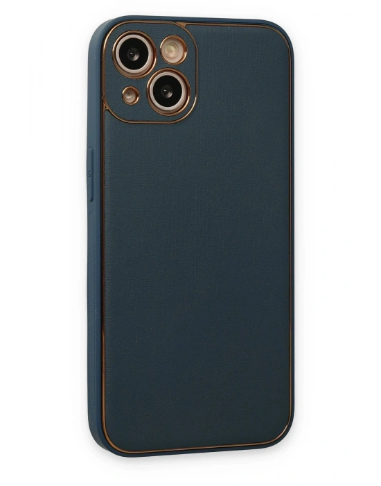 Newface iPhone 14 Plus Kılıf Coco Deri Silikon Kapak - Yeşil