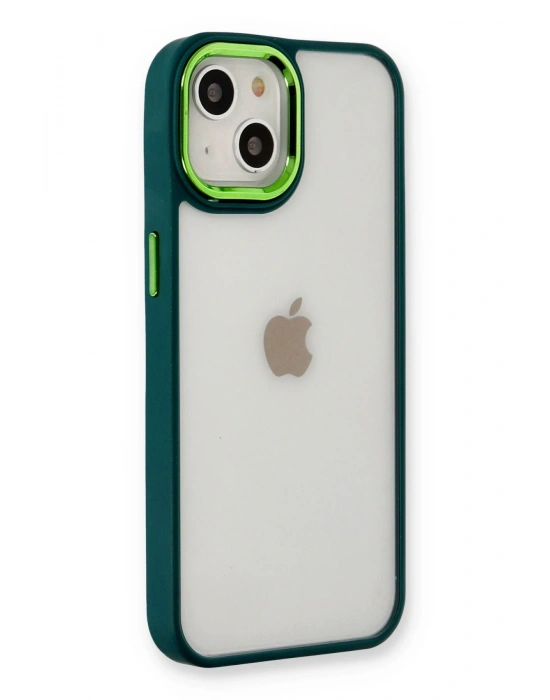 Newface iPhone 14 Plus Kılıf Dora Kapak - Haki Yeşil