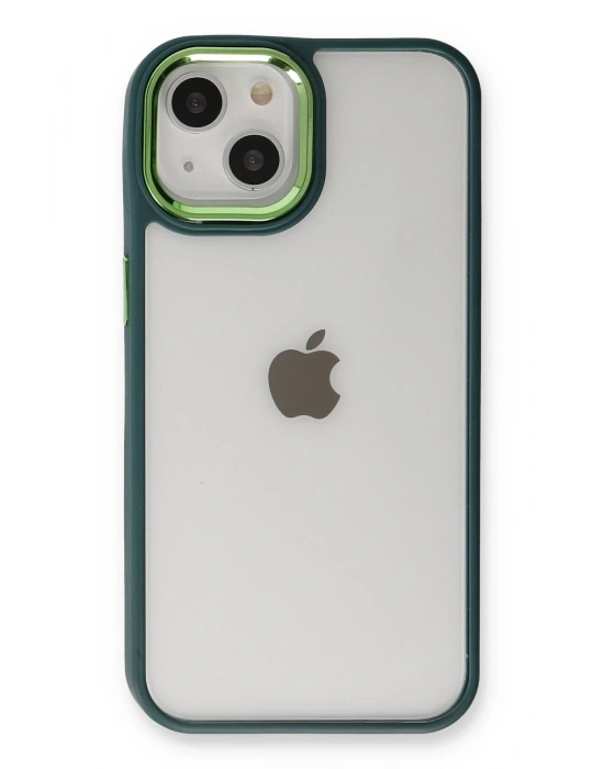 Newface iPhone 14 Plus Kılıf Dora Kapak - Haki Yeşil