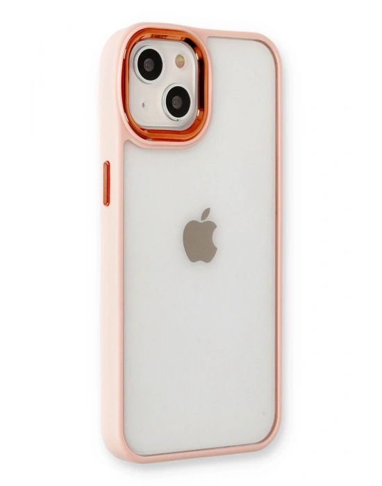 Newface iPhone 14 Plus Kılıf Dora Kapak - Pudra