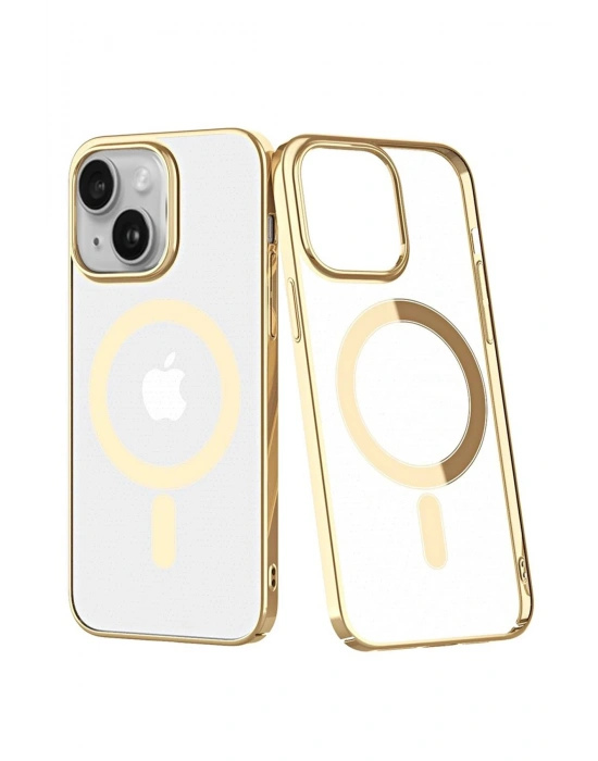 Newface iPhone 14 Plus Kılıf Element Magneticsafe Sert Kapak - Gold