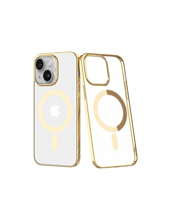 Newface iPhone 14 Plus Kılıf Element Magneticsafe Sert Kapak - Gold