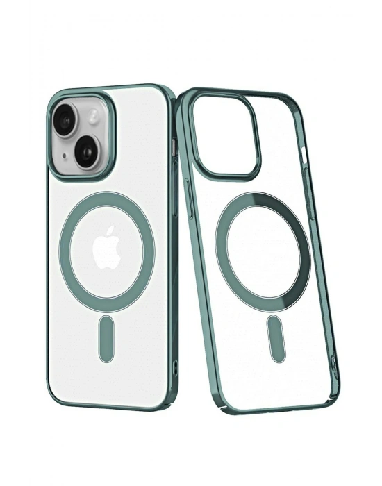 Newface iPhone 14 Plus Kılıf Element Magneticsafe Sert Kapak - Köknar Yeşili