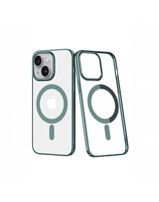 Newface iPhone 14 Plus Kılıf Element Magneticsafe Sert Kapak - Köknar Yeşili
