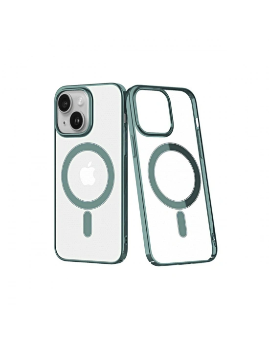 Newface iPhone 14 Plus Kılıf Element Magneticsafe Sert Kapak - Köknar Yeşili