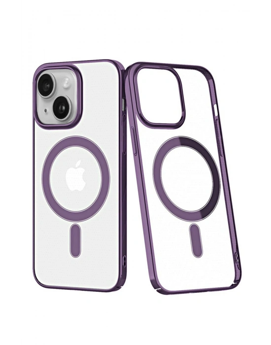 Newface iPhone 14 Plus Kılıf Element Magneticsafe Sert Kapak - Mor
