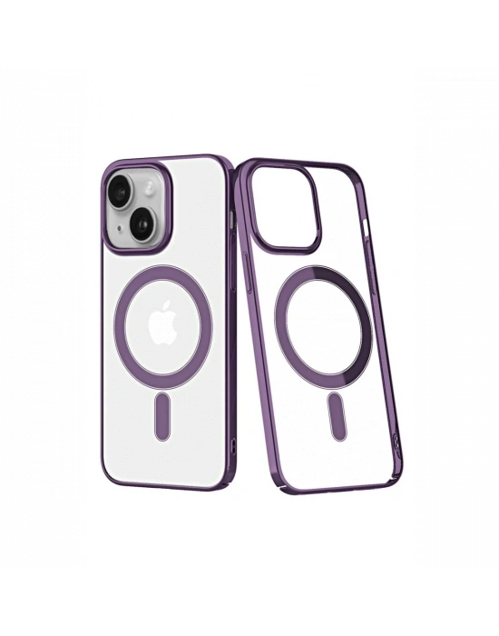Newface iPhone 14 Plus Kılıf Element Magneticsafe Sert Kapak - Mor