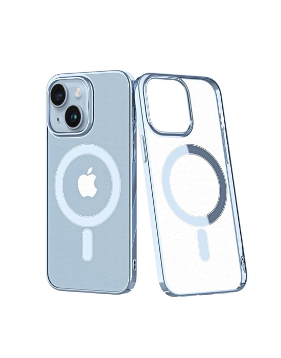 Newface iPhone 14 Plus Kılıf Element Magneticsafe Sert Kapak - Sierra Blue