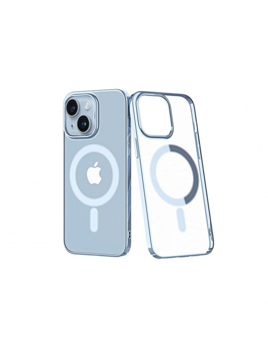 Newface iPhone 14 Plus Kılıf Element Magneticsafe Sert Kapak - Sierra Blue