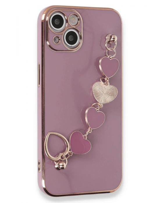 Newface iPhone 14 Plus Kılıf Esila Silikon - Mor