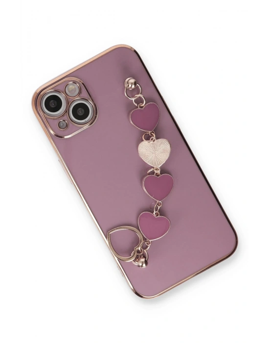 Newface iPhone 14 Plus Kılıf Esila Silikon - Mor