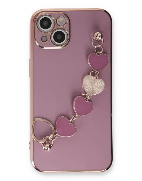 Newface iPhone 14 Plus Kılıf Esila Silikon - Mor