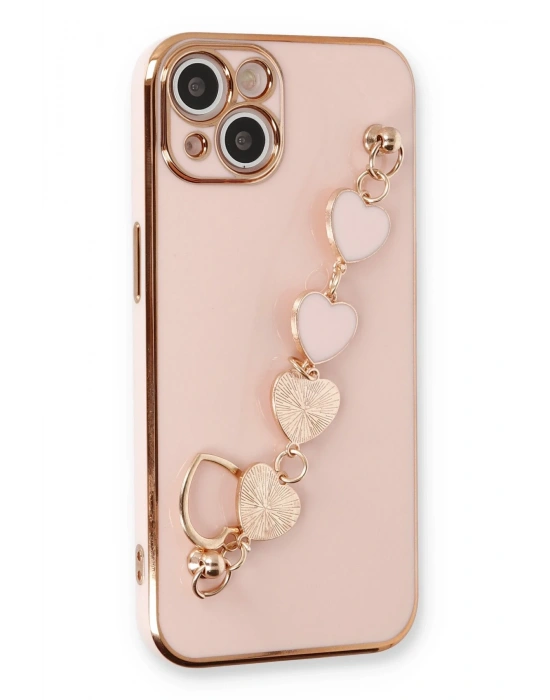 Newface iPhone 14 Plus Kılıf Esila Silikon - Pudra