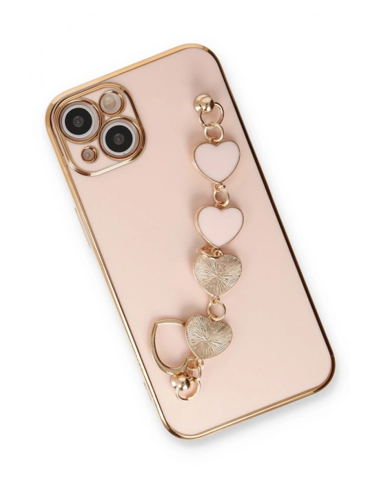 Newface iPhone 14 Plus Kılıf Esila Silikon - Pudra