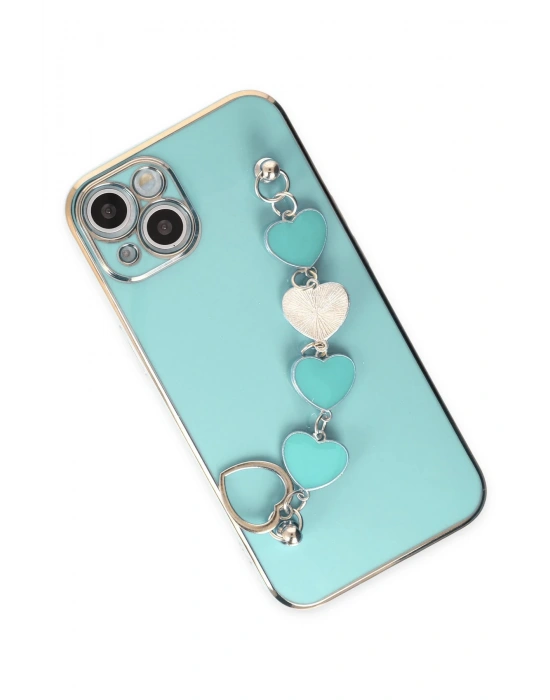 Newface iPhone 14 Plus Kılıf Esila Silikon - Su Yeşili