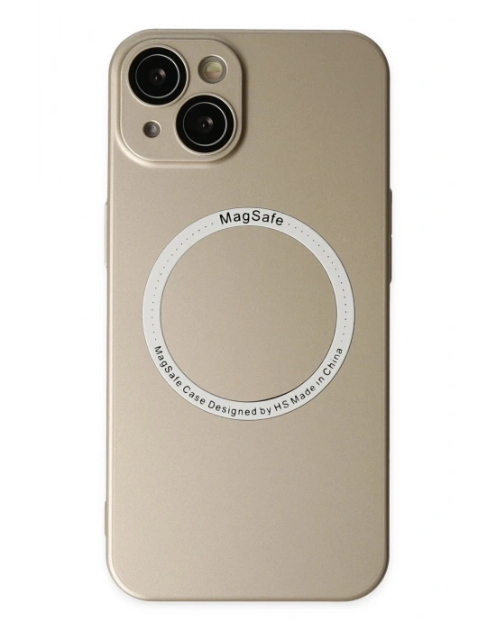 Newface iPhone 14 Plus Kılıf Jack Magneticsafe Lens Silikon - Gold
