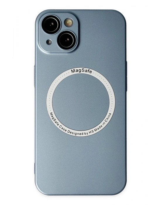 Newface iPhone 14 Plus Kılıf Jack Magneticsafe Lens Silikon - Sierra Blue