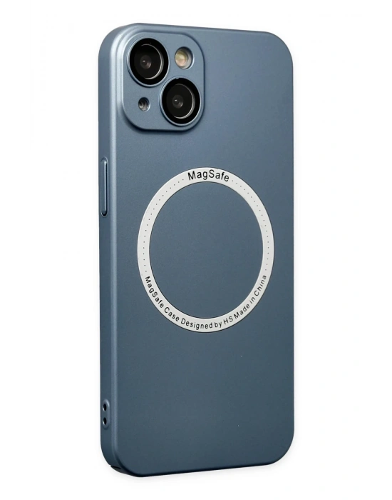 Newface iPhone 14 Plus Kılıf Jack Magneticsafe Lens Silikon - Sierra Blue