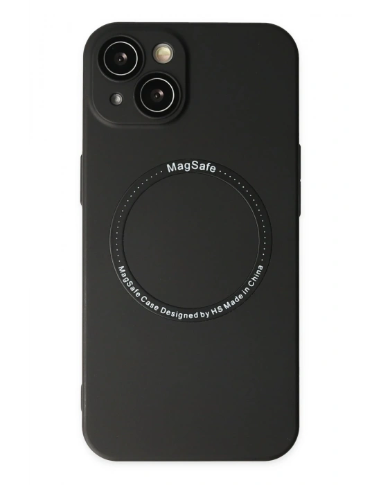 Newface iPhone 14 Plus Kılıf Jack Magneticsafe Lens Silikon - Siyah
