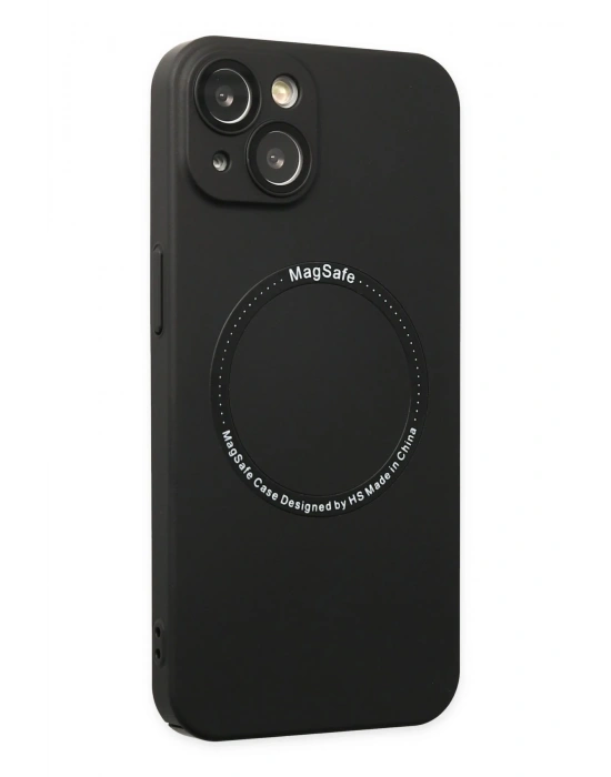 Newface iPhone 14 Plus Kılıf Jack Magneticsafe Lens Silikon - Siyah