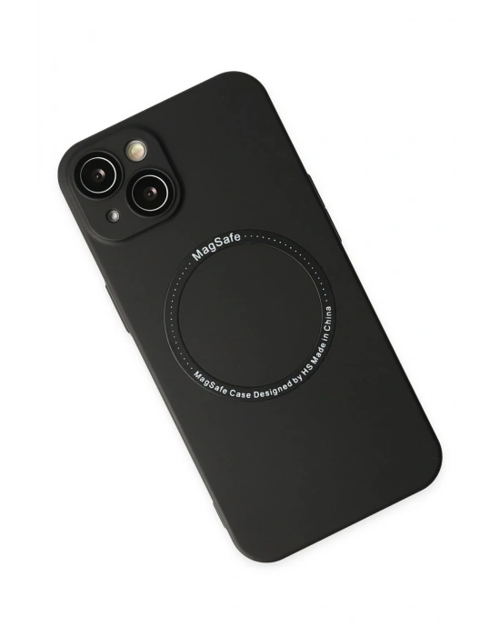 Newface iPhone 14 Plus Kılıf Jack Magneticsafe Lens Silikon - Siyah