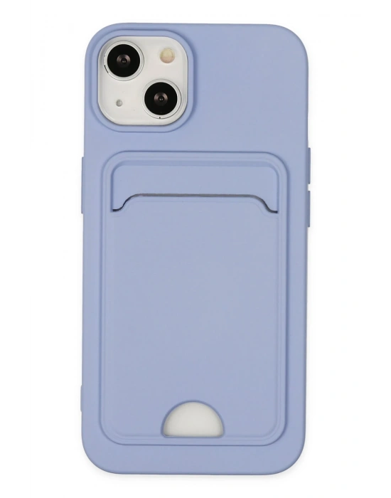 Newface iPhone 14 Plus Kılıf Kelvin Kartvizitli Silikon - Lila