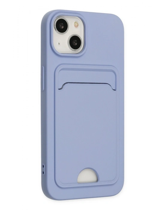 Newface iPhone 14 Plus Kılıf Kelvin Kartvizitli Silikon - Lila