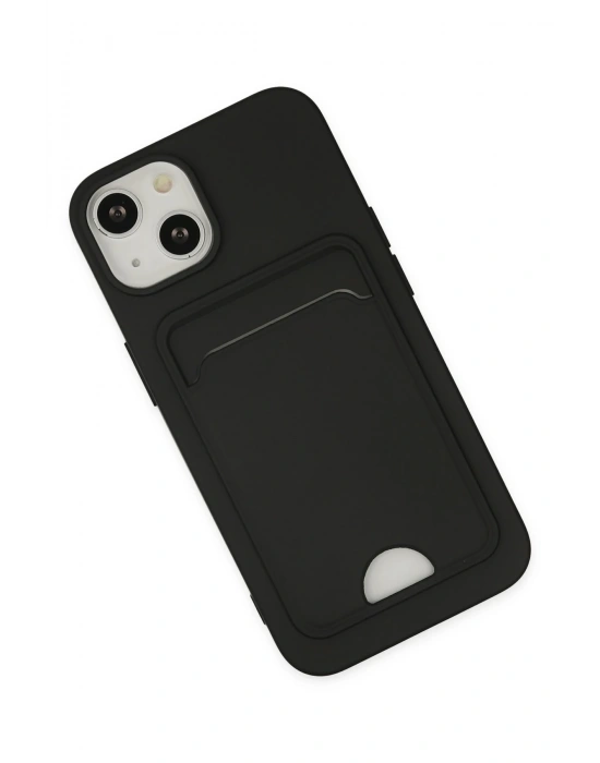 Newface iPhone 14 Plus Kılıf Kelvin Kartvizitli Silikon - Siyah